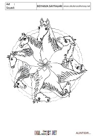 Mandala boyama sayfaları